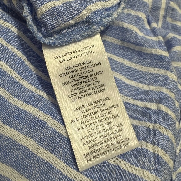 beachlunchlounge Blue and White Striped Button Down Shirt - Picture 14 of 15